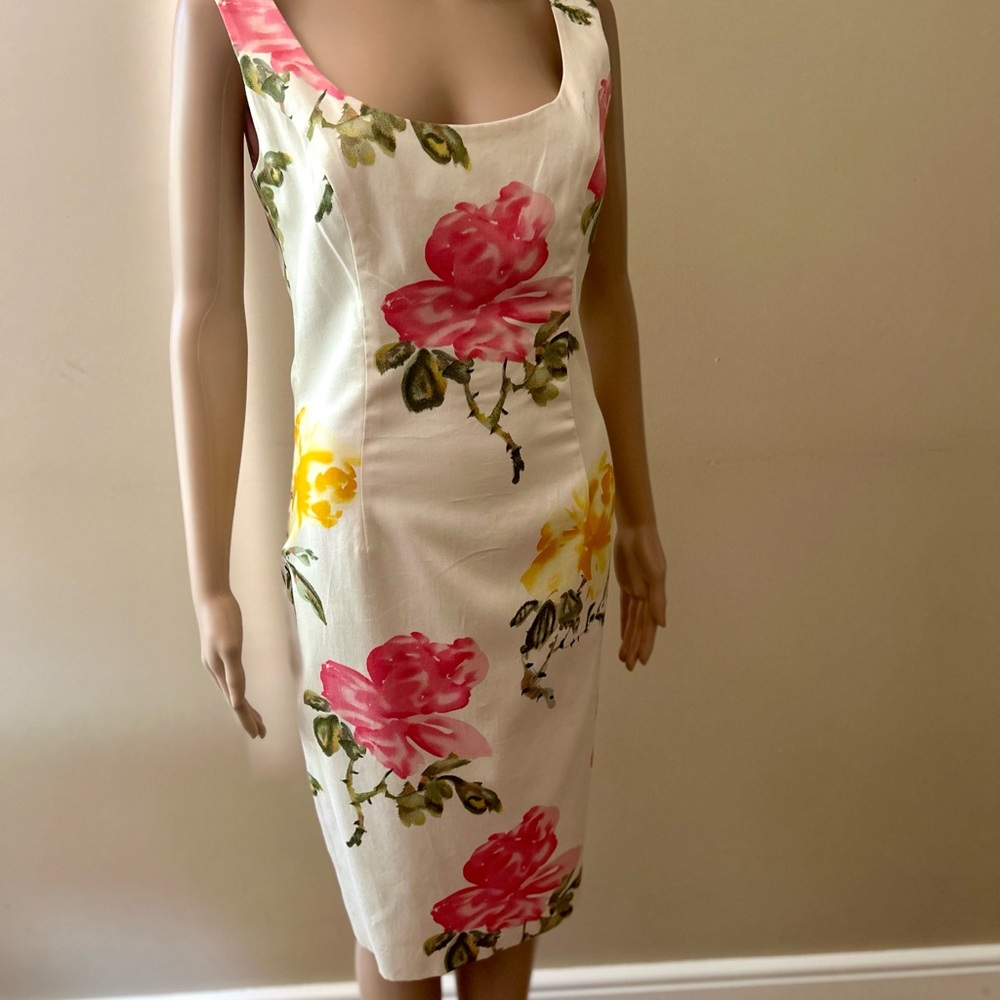 Wayne Clark Floral Sleeveless Dress - Pink and Yellow